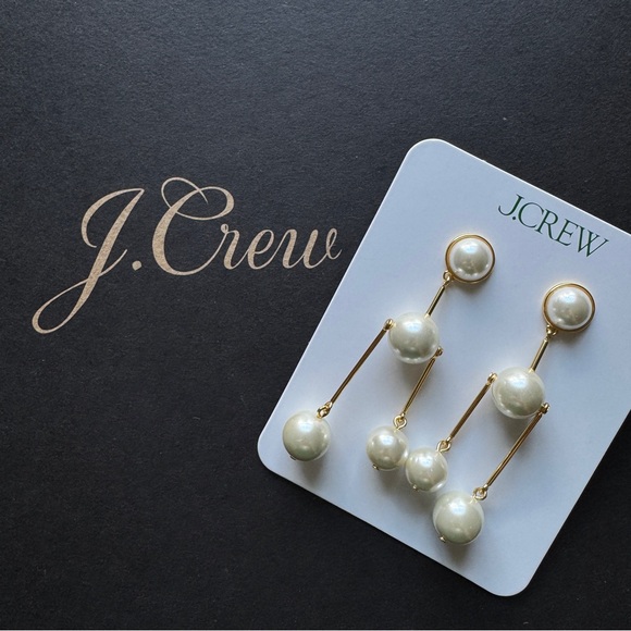 J. Crew Jewelry - J. Crew pearl pendant earrings